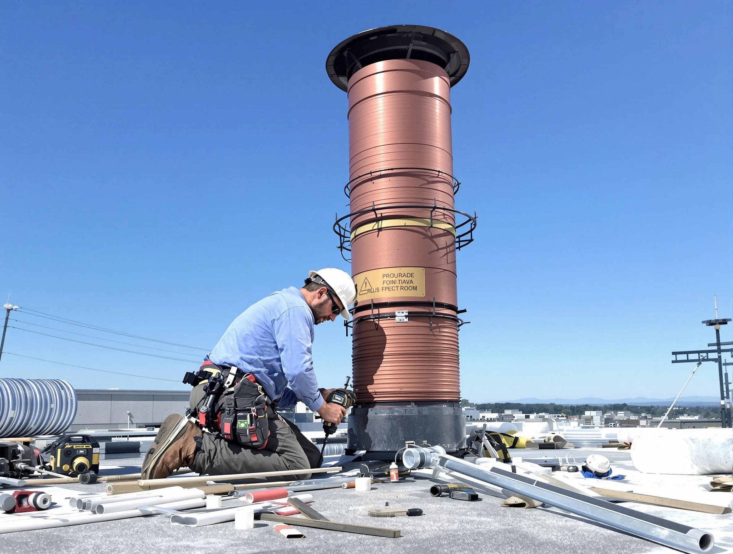 Installed chimney liner by Fairview Chimney Sweep in Fairview, TN