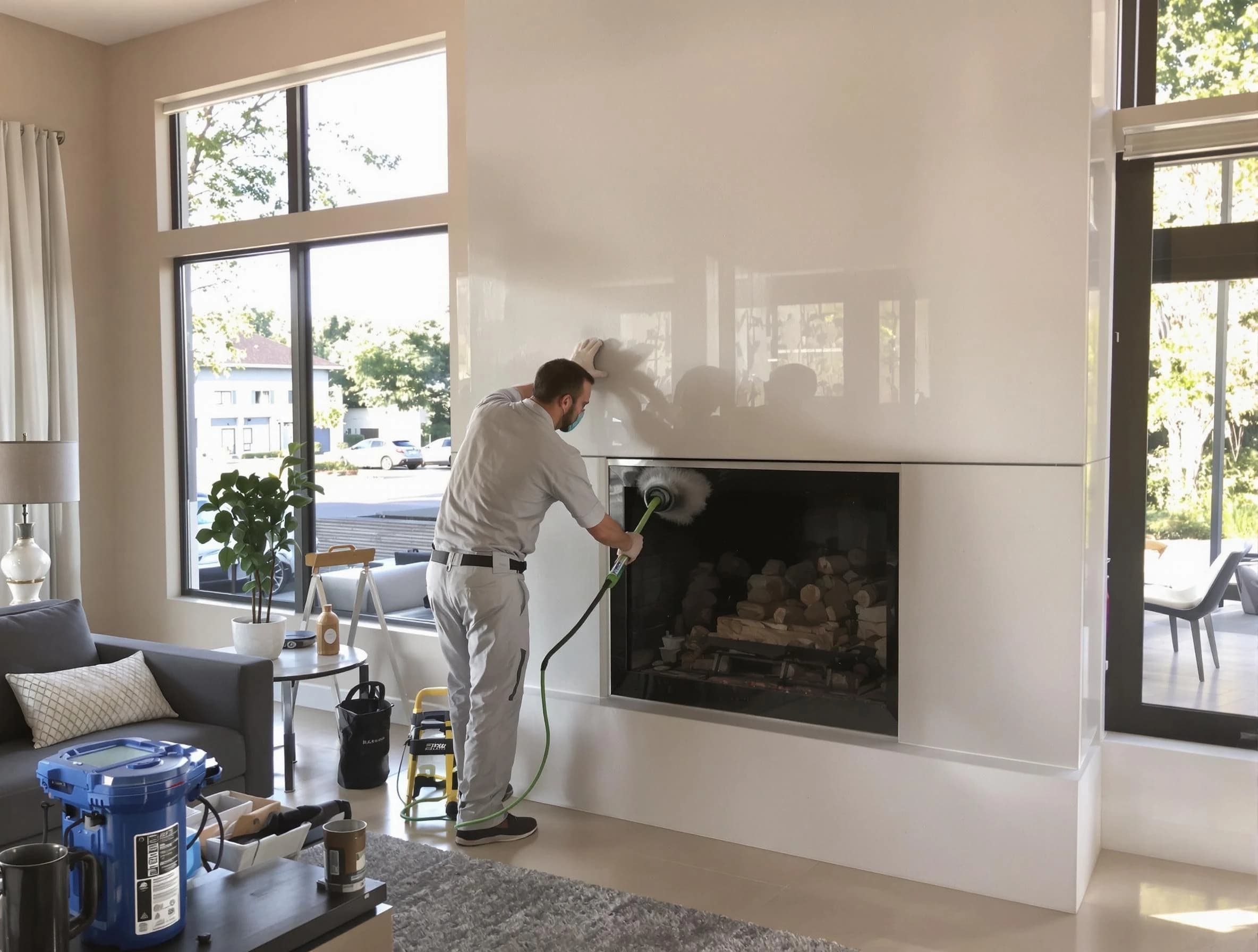 Fairview Chimney Sweep performing thorough soot removal in Fairview, TN