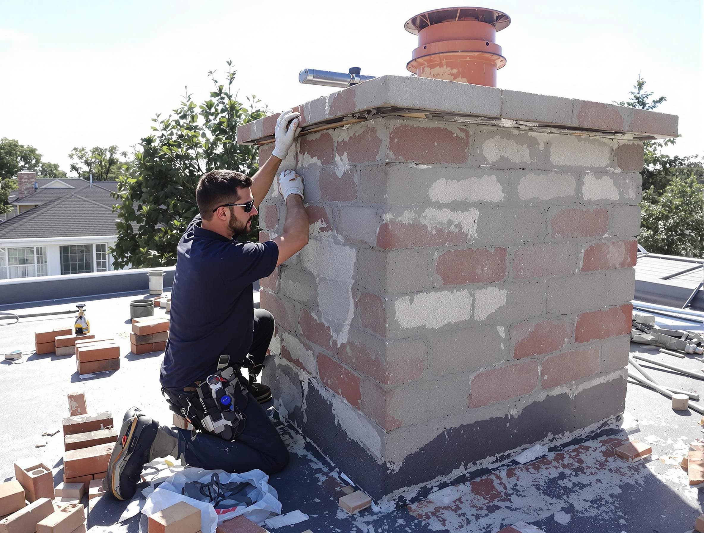 Advanced chimney repair process by Fairview Chimney Sweep in Fairview, TN
