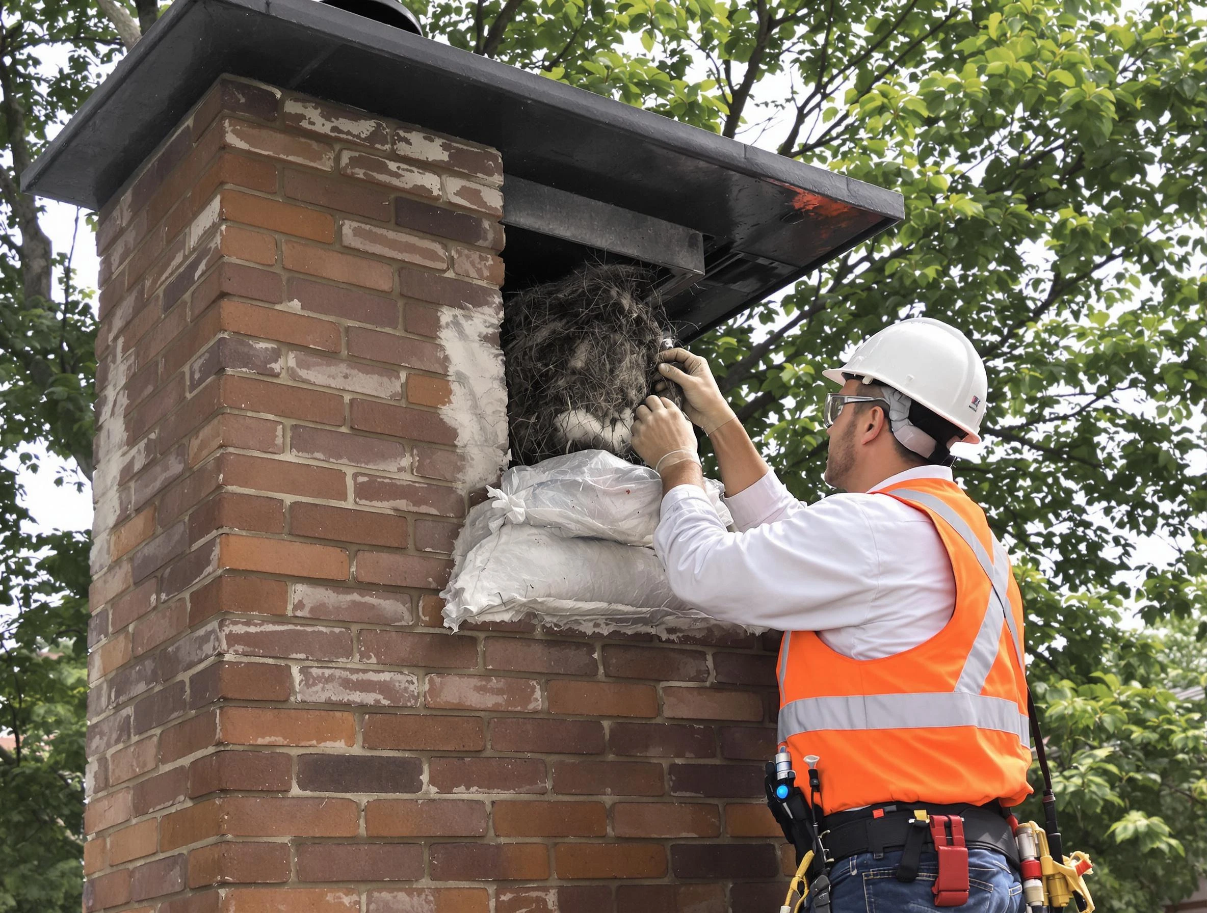 Humane removal of debris and animals by Fairview Chimney Sweep in Fairview, TN