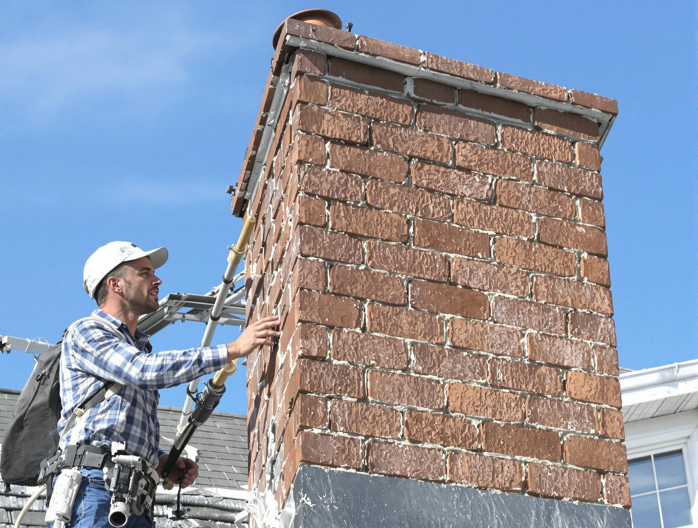 Brickwork for a chimney rebuild by Fairview Chimney Sweep in Fairview, TN