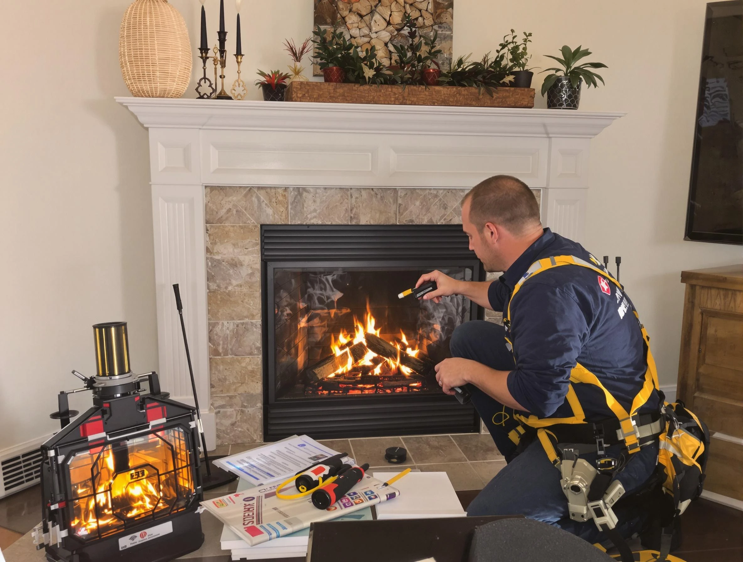 Safety-focused fireplace inspection by Fairview Chimney Sweep in Fairview, TN